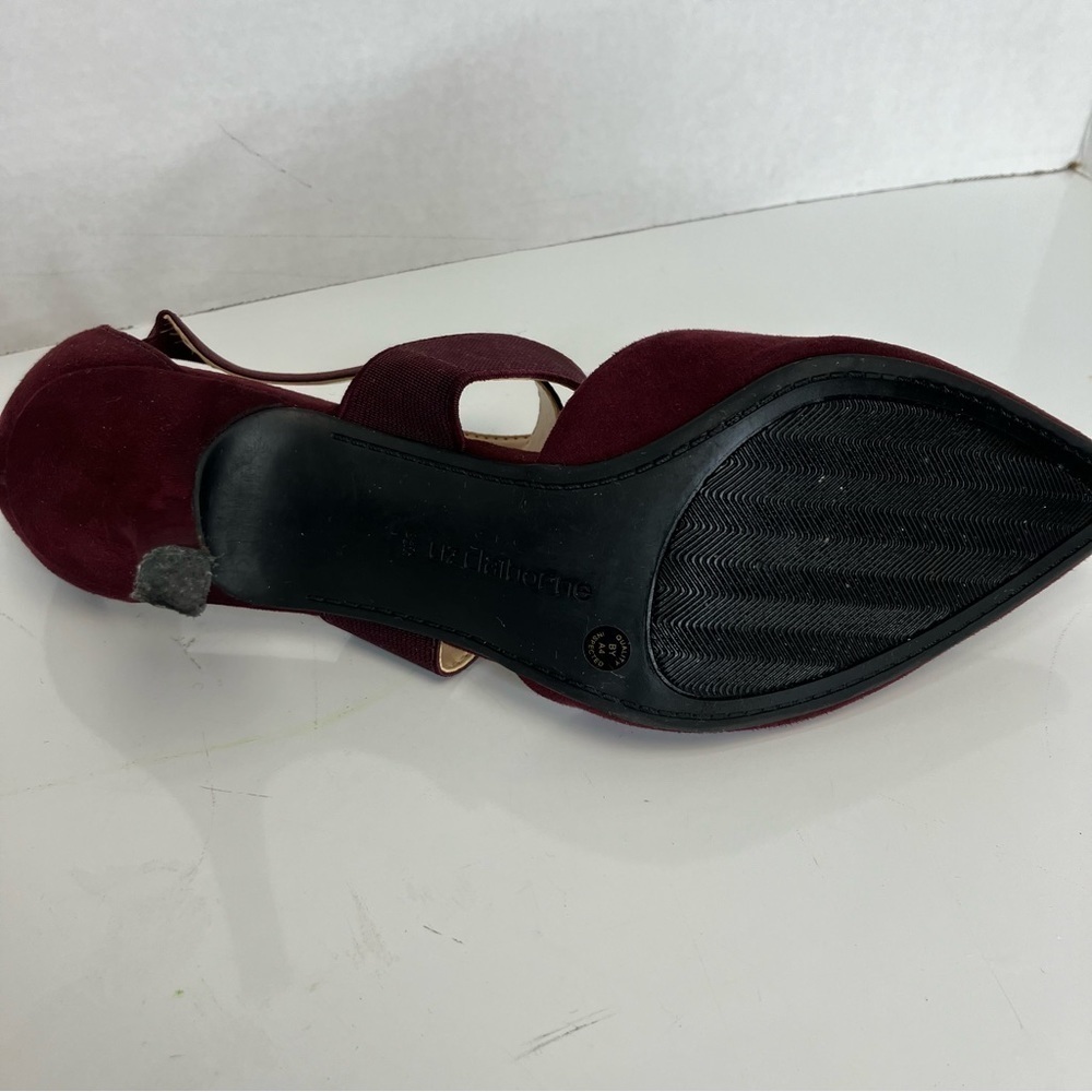 Liz Claiborne heel burgundy shoe size 8.5 - Picture 8 of 9
